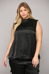 Curvy Satin Breanna Top