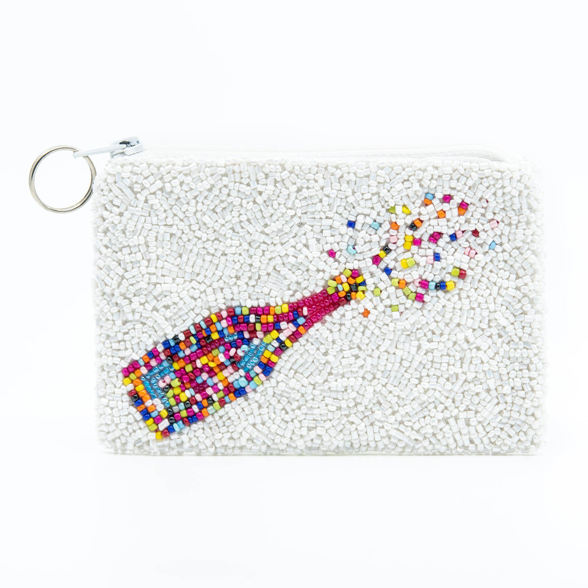 Beaded Champagne Coin Purse