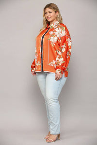 Curvy Cheyenne Floral Print Blouse