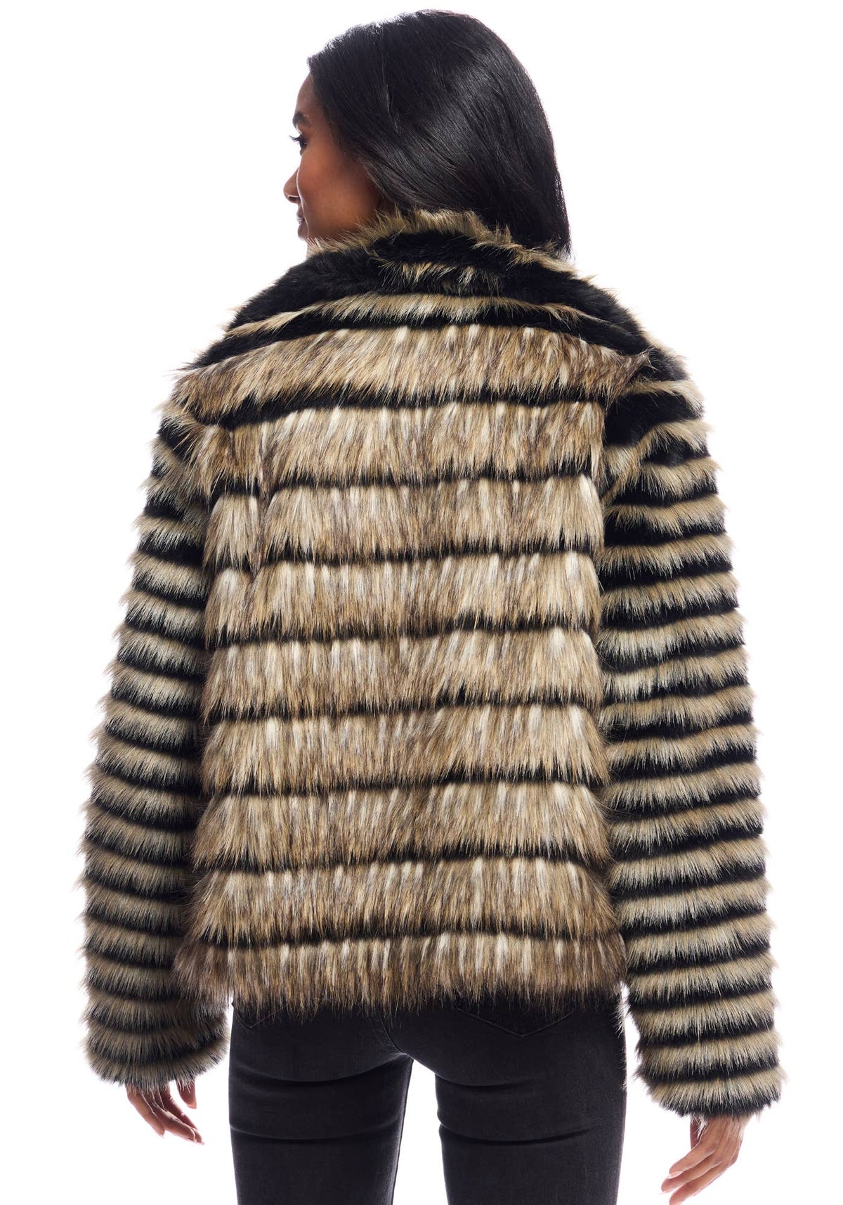 Front Row Faux Fur Fox Jacket