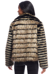 Front Row Faux Fur Fox Jacket
