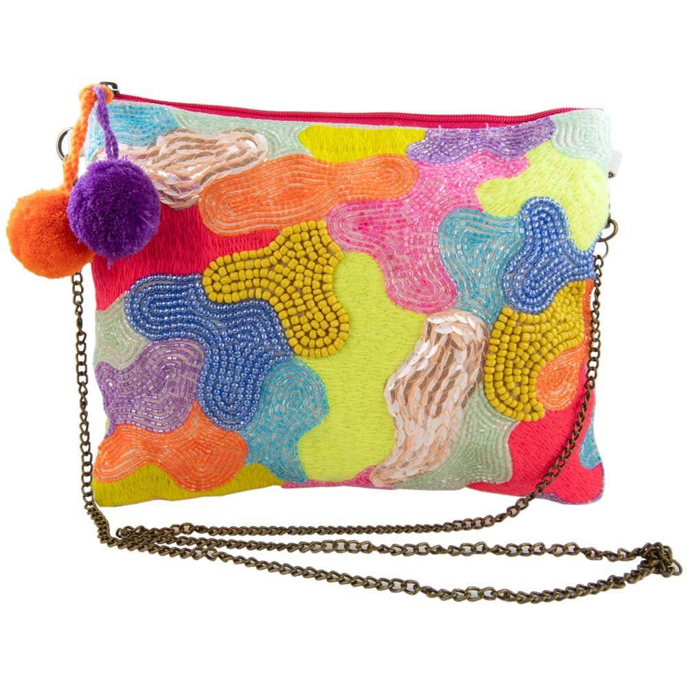 Beaded Rainbow Swirl Bag