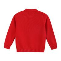 Little Ones Red Christmas Tree Knit Cardigan