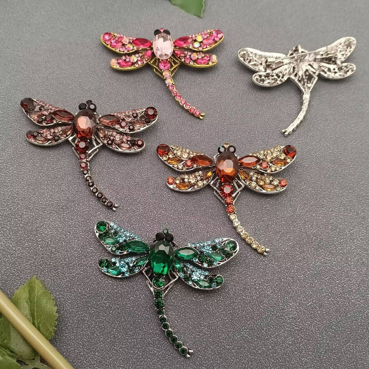 Broach Rhinestone Dragonfly