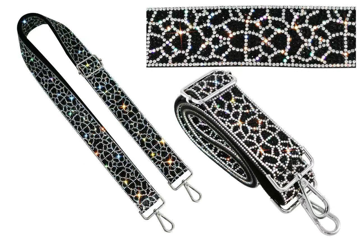 RS038W Sparkling Rhinestone Lattice Web Pattern Strap