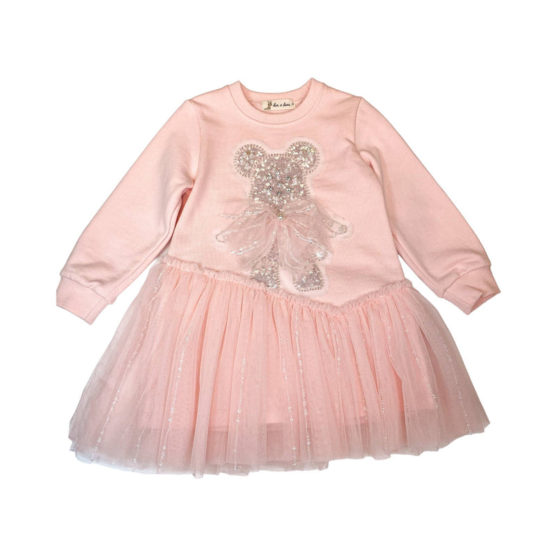 Little Ones Embellished Teddy Sweater Dress