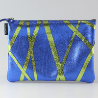 The Metallic Cross-Stripe Everyday Pouch: 2 sizes!