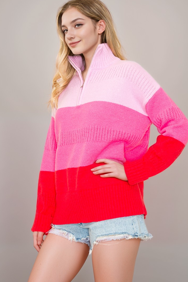 Curvy Pretty in Pink Curvy Sweater