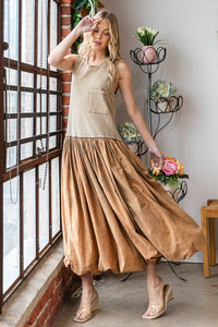 The Sonia Washed Balloon Skirt Dress