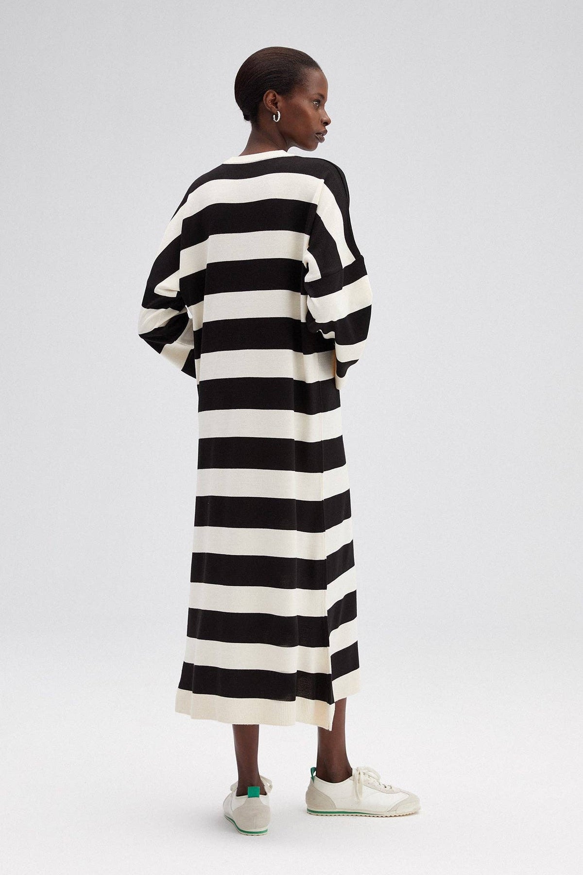 The Valeria Striped Oversized Knit Dress