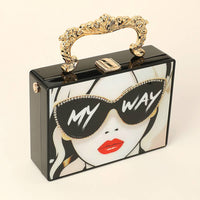 Pop Art My Way Box Clutch Bag / Crossbody Bag