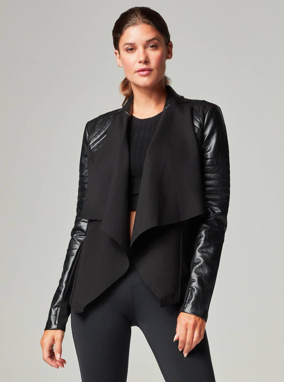 Drape Front Jacket - Black JLS