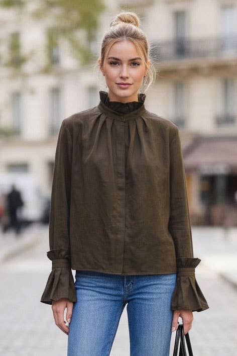 Demi Ruffle Sleeve Blouse