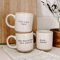 Stoneware Mug - 'She Believed She Could'