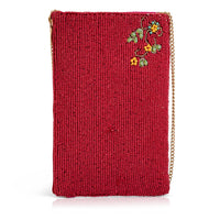 Meadow Ditsy Floral Multi Color Beaded Crossbody Phone Bag