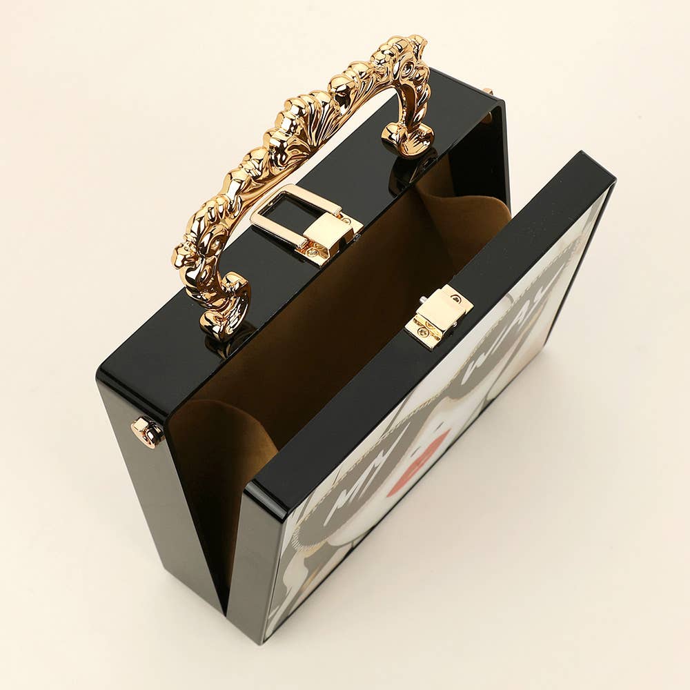 Pop Art My Way Box Clutch Bag / Crossbody Bag