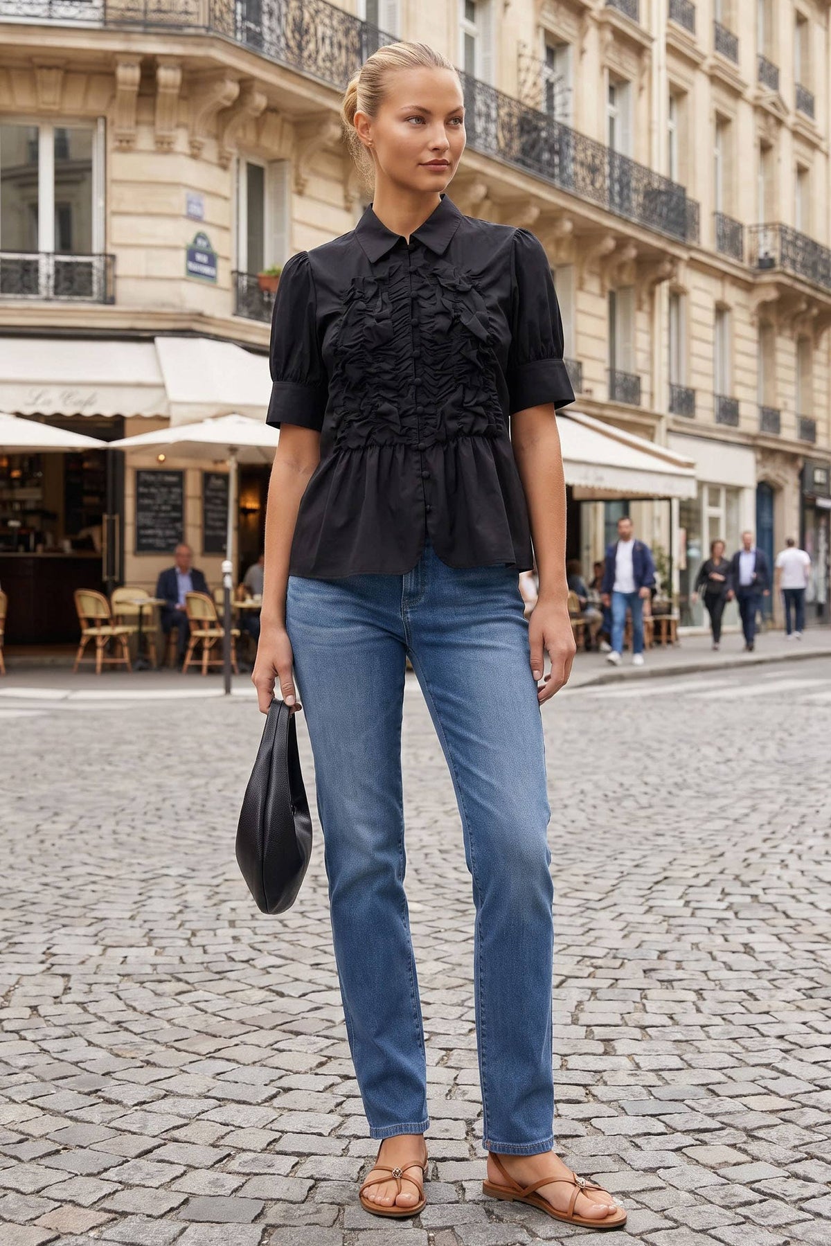 Ruched Floral Top