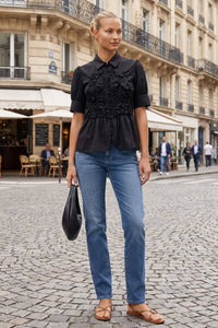 Ruched Floral Top