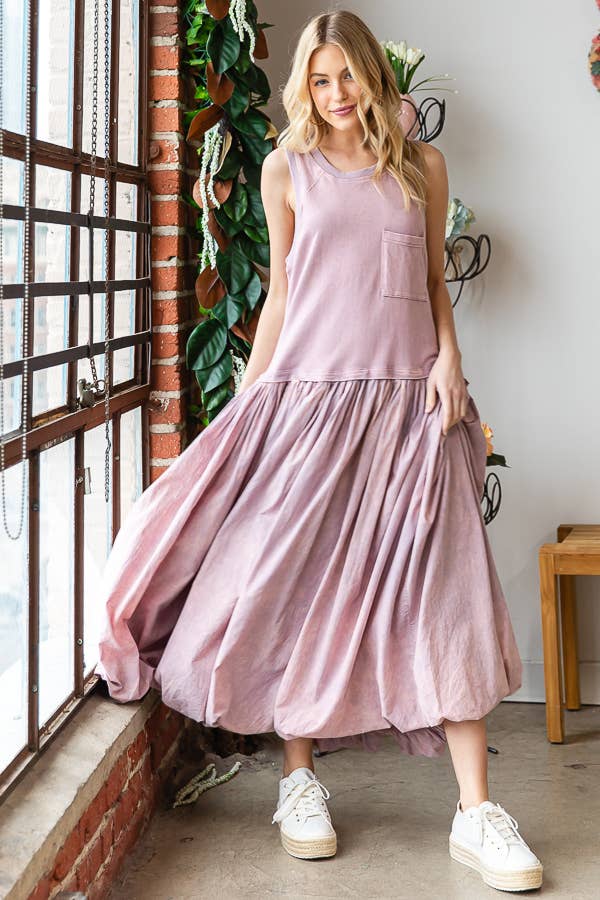 The Sonia Washed Balloon Skirt Dress