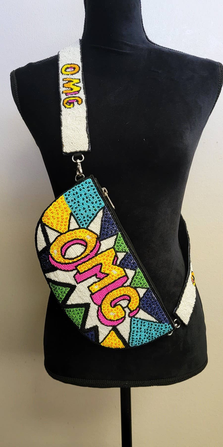 Beaded OMG! Crossbody Bag