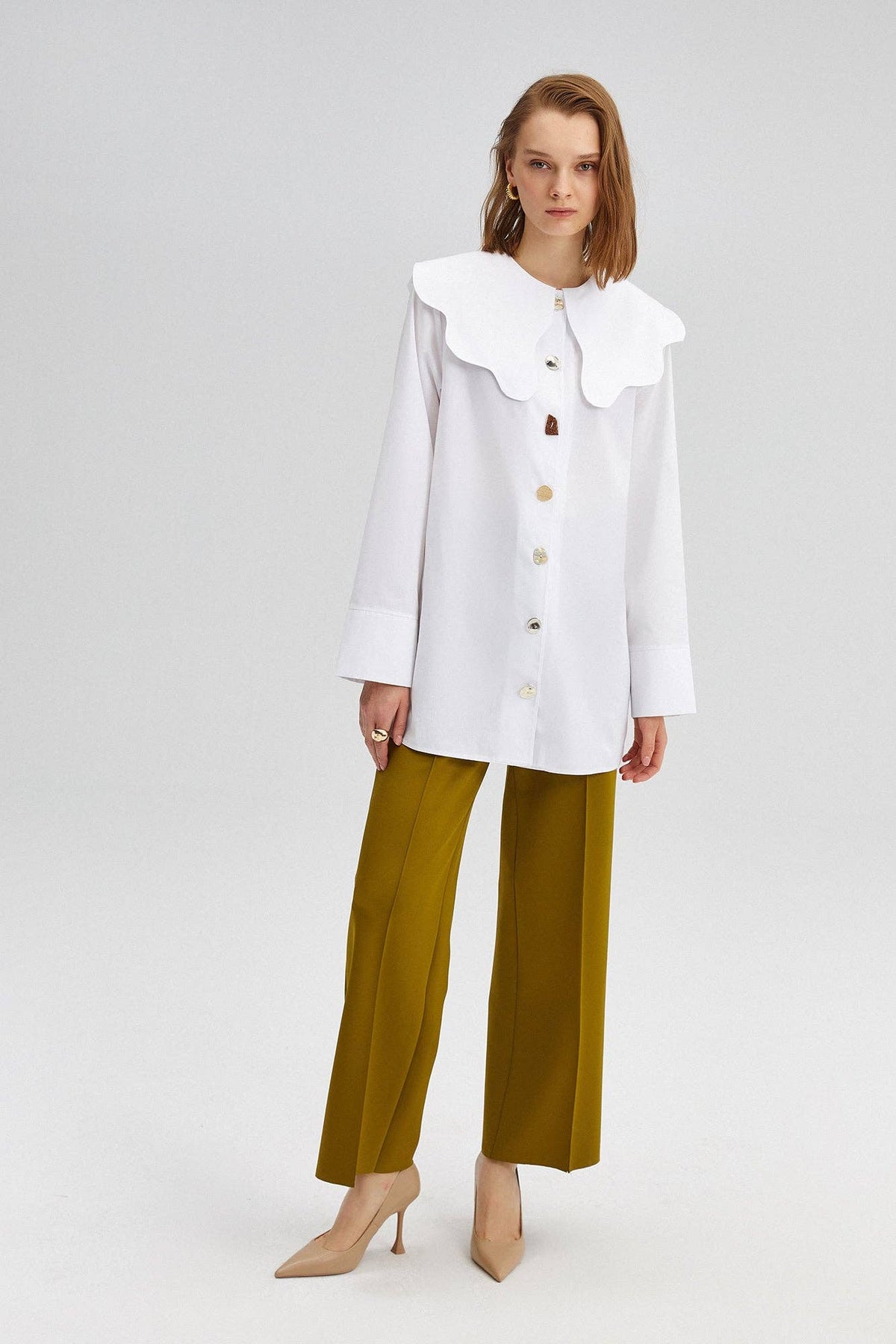 The Wendy Wide Collar Poplin Shirt