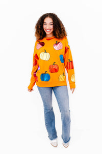 Rainbow Pumpkin Sweatshirt