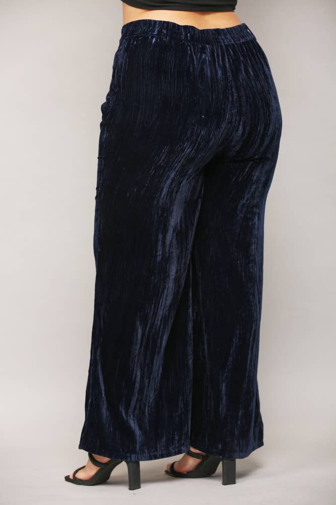 Curvy Chelsea Crinkle Velvet Pants