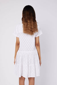 The Simonetta White Embroidered Dress