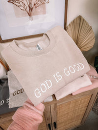 Our GOD IS GOOD Embroidered Sweatshirt