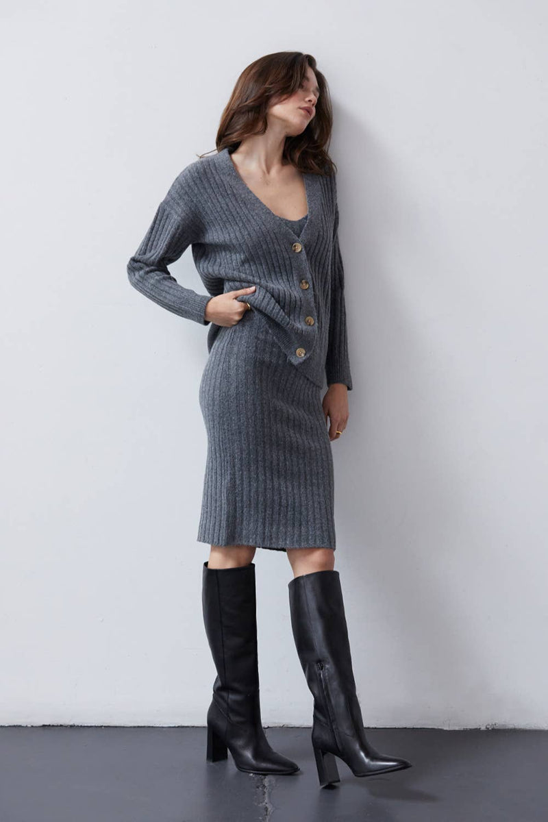 The Misty Brushed Sweater Dress