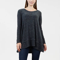 The Cozy, long sleeve tunic with button back