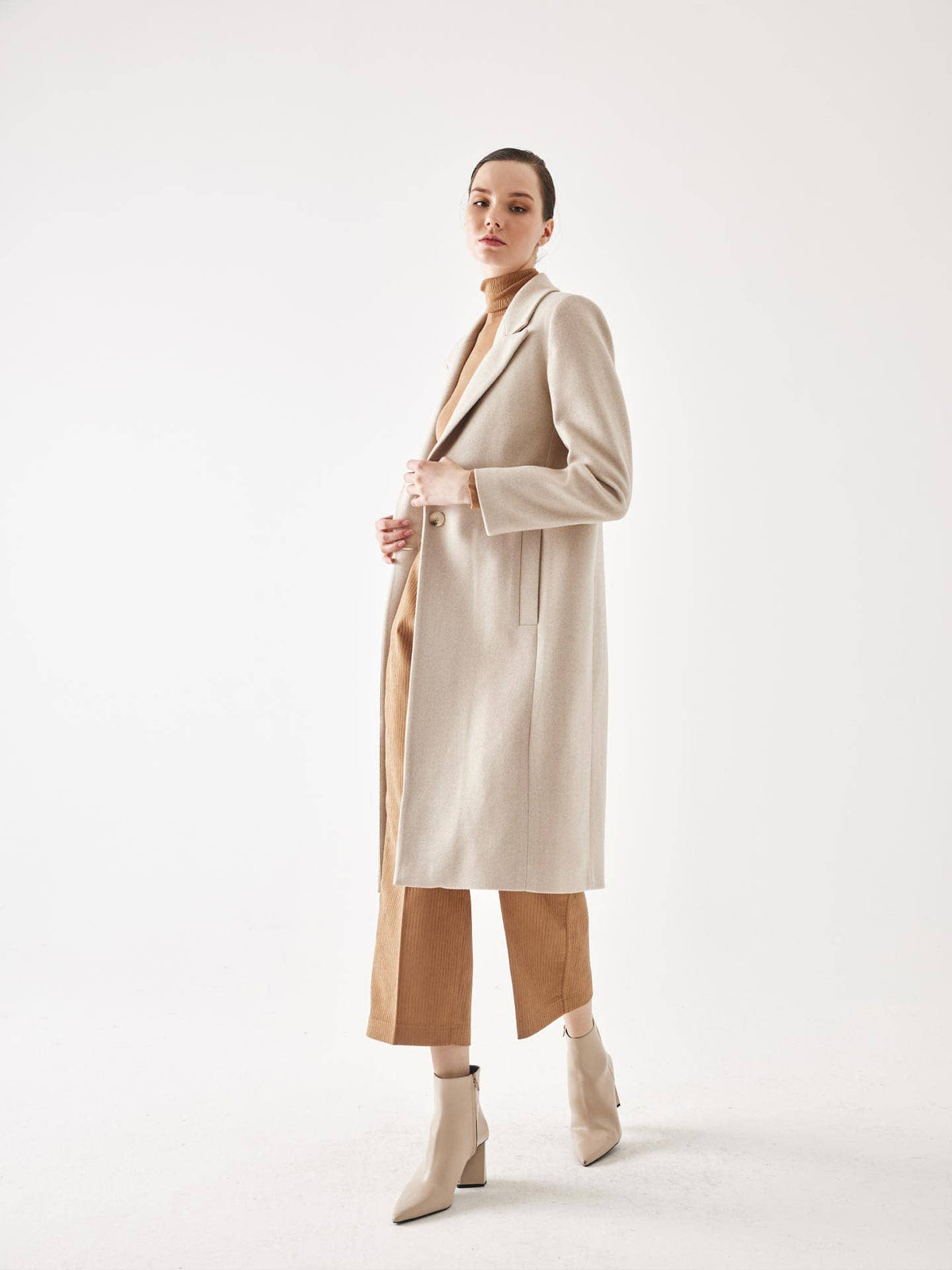 The Georgina Cream Wool Coat