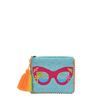 Beaded Tropical Sunglasses Pouch