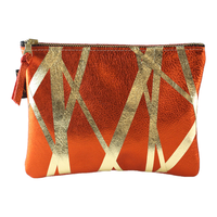 The Metallic Cross-Stripe Everyday Pouch: 2 sizes!