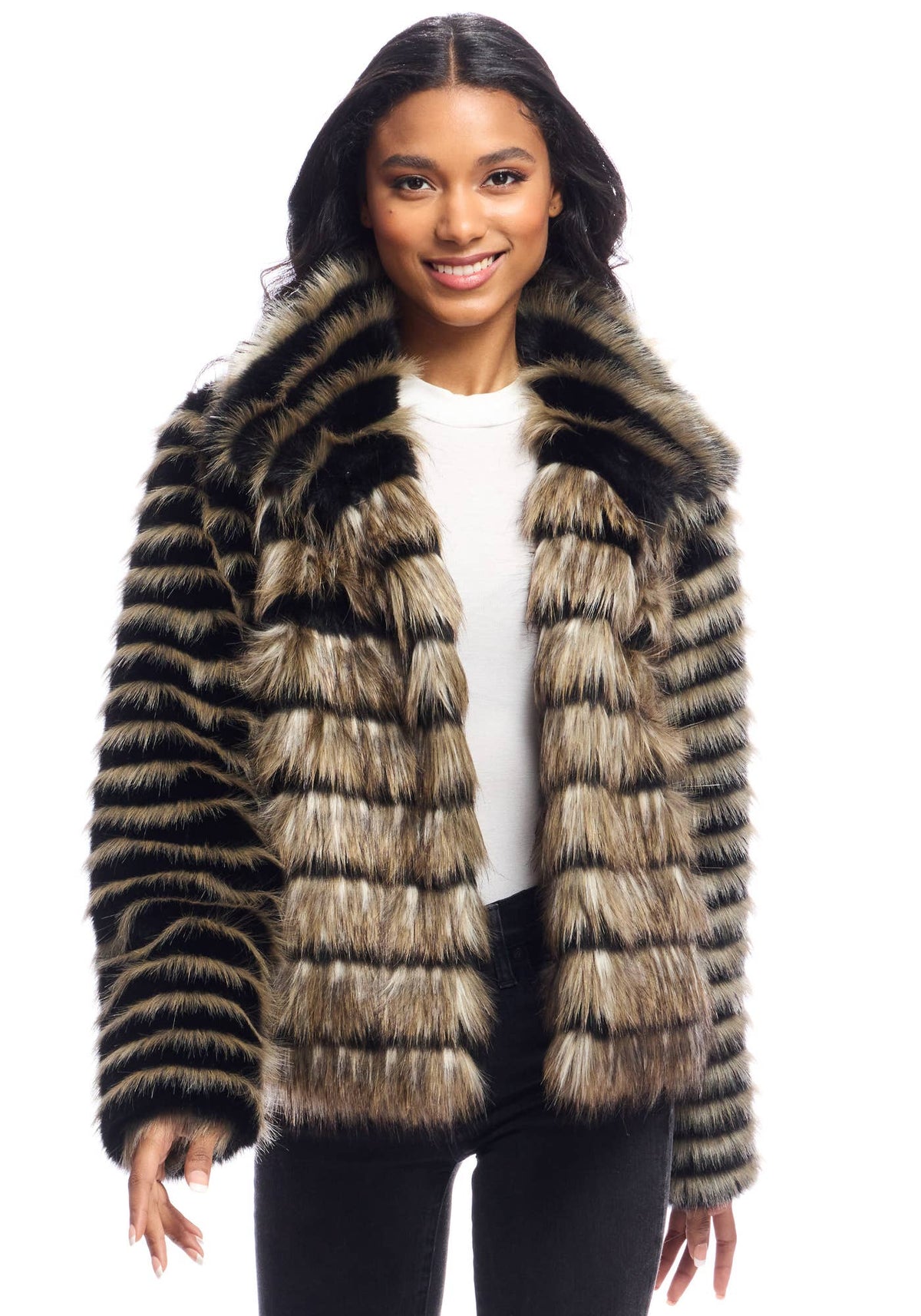 Front Row Faux Fur Fox Jacket