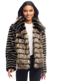 Front Row Faux Fur Fox Jacket