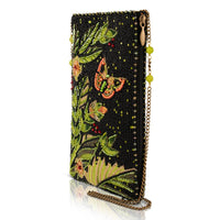 Enchanting Evening beaded black and green crossbody bag