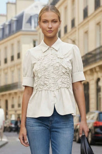 Ruched Floral Top