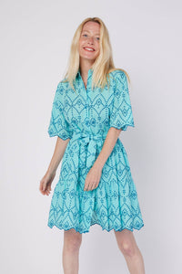 The Bella Blue Eyelet Resort Dress