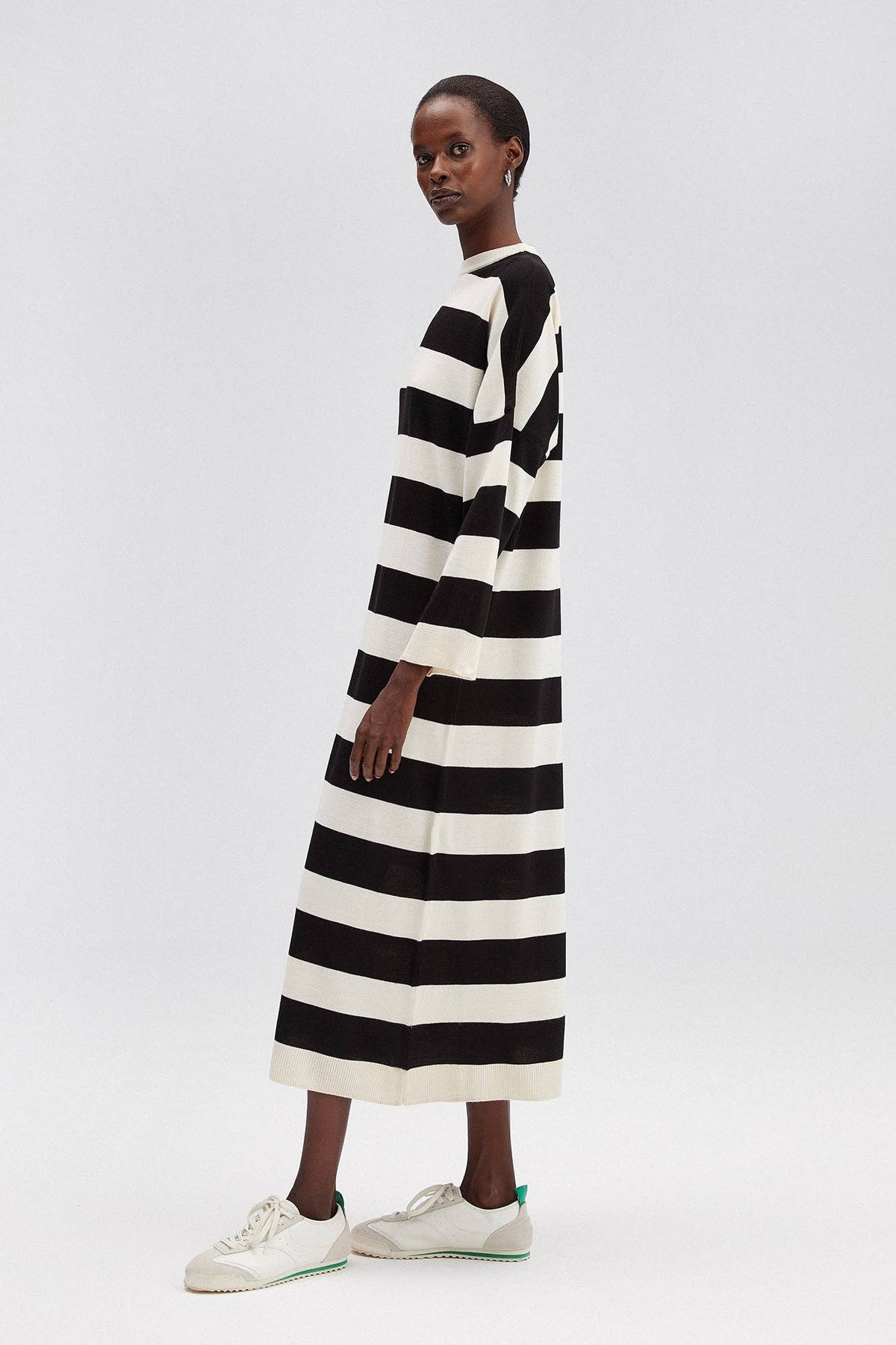 The Valeria Striped Oversized Knit Dress