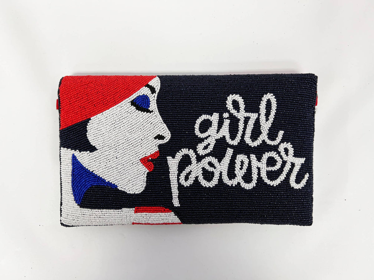 Beaded Girl Power Clutch