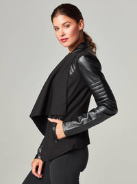 Drape Front Jacket - Black JLS