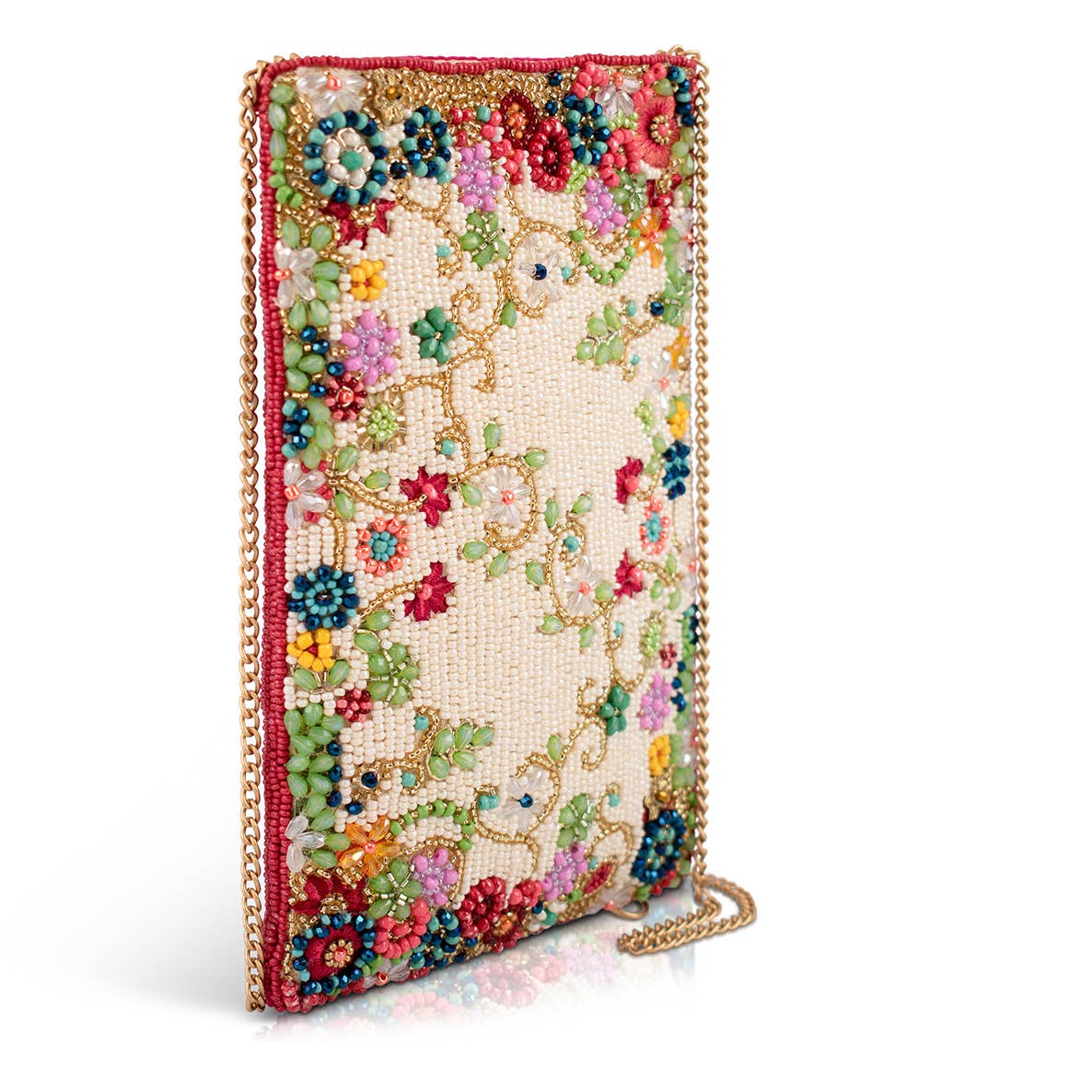 Meadow Ditsy Floral Multi Color Beaded Crossbody Phone Bag
