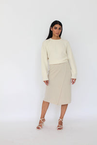 The Allegra Cashmere Blend Wrap Skirt