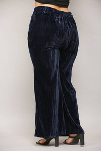 Curvy Chelsea Crinkle Velvet Pants