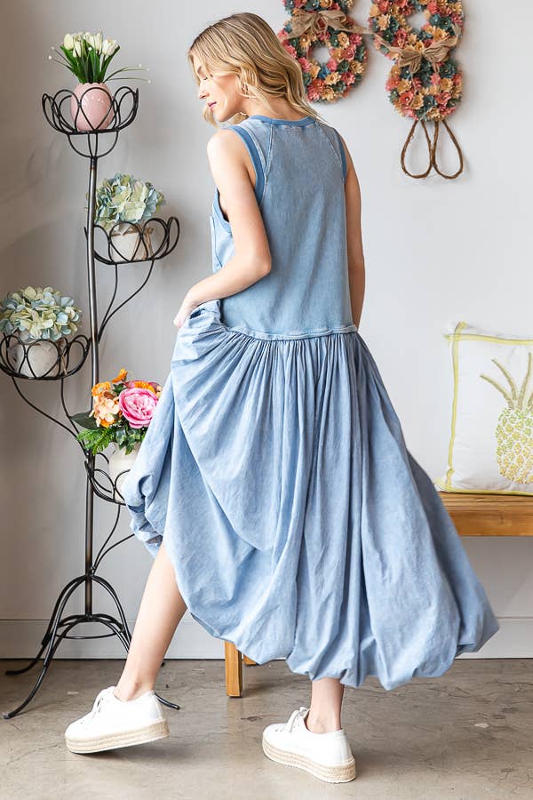 The Sonia Washed Balloon Skirt Dress