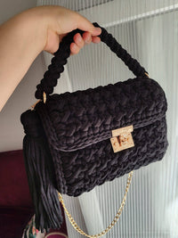 Crochet Black Chic Bag