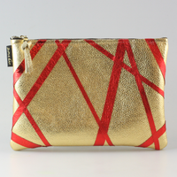 The Metallic Cross-Stripe Everyday Pouch: 2 sizes!