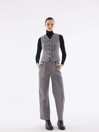 The Bendi Knitted Grey Vest