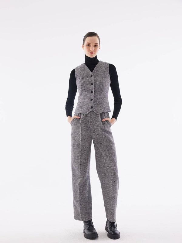 The Bendi Knitted Grey Vest